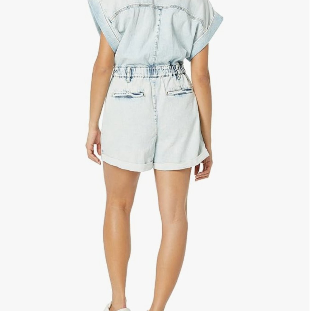 NWT Blank NYC Acid Wash Denim Romper - Picture 2 of 2